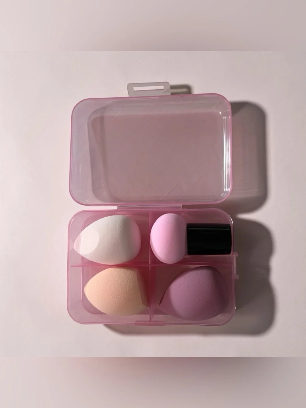 Makeup Sponge Set with Storage Case - Pink